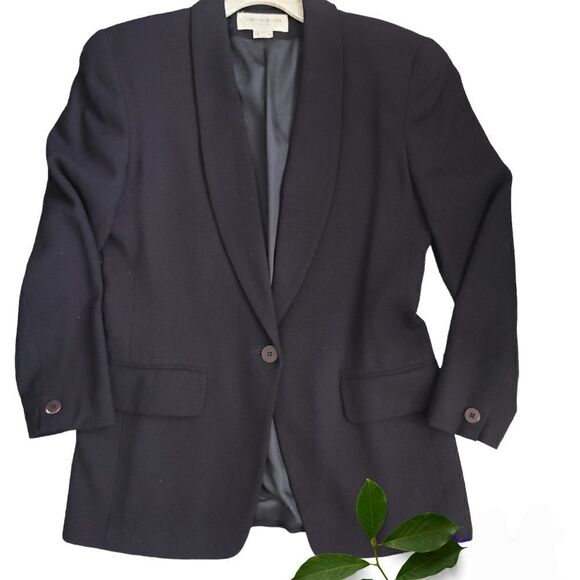 Jones Newyork Black Blazer Size 10P - Picture 1 of 12
